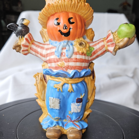 PartyLite Other - PartyLite Festive Scarecrow Figurine - Orange, Blue, and Green